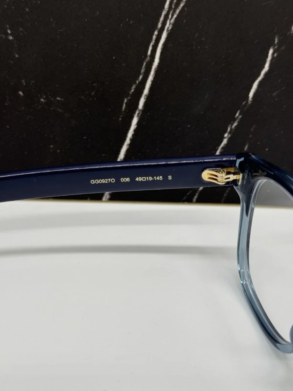 NEW GUCCI GG0927O 006 CLEAR BLUE GUCCI EYEGLASSES